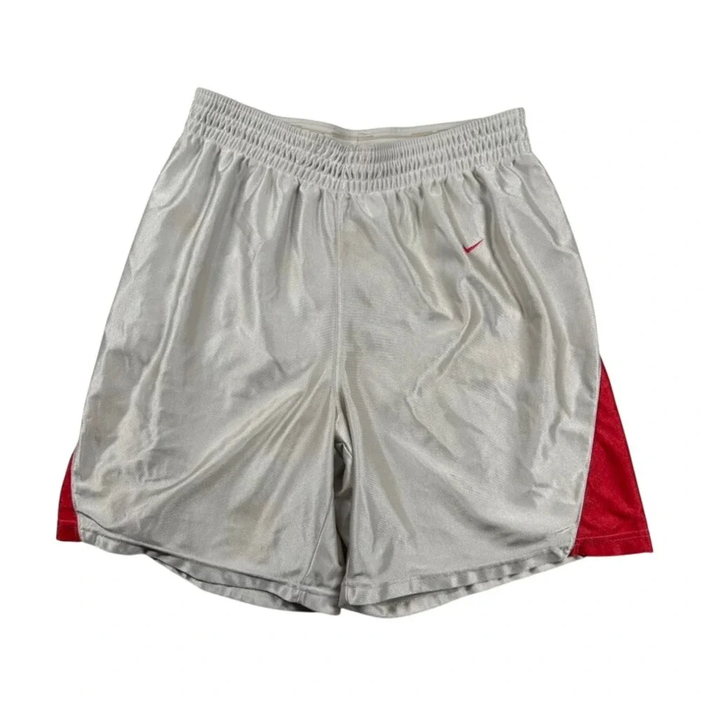 Vintage Nike Shorts Mens L Team Basketball Shiny Mesh 90s Y2K Athletic Gym